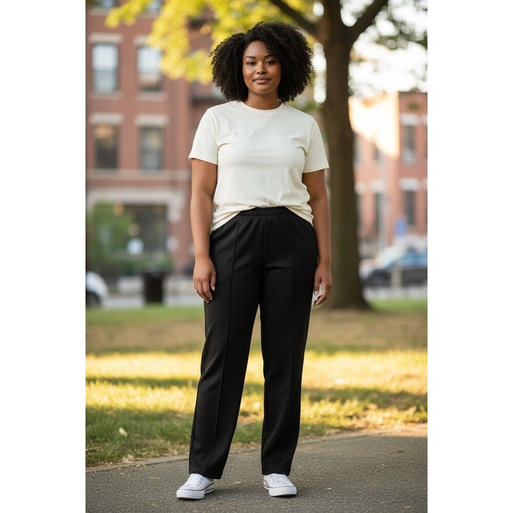 Sara Morgan Women’s Pants Size 20 Petite Black Stretch Pull-On